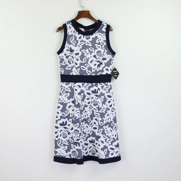 navy blue dress for baby girl Allegra K Women's Floral Print Summer A-Line Below Knee Length Sleeveless  Pleated Dress Large Light Pink at Amazon Women's Clothing store